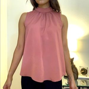 Blush pink sleeveless top